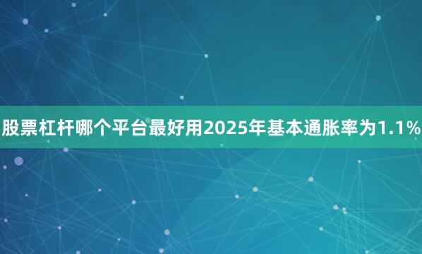 股票杠杆哪个平台最好用2025年基本通胀率为1.1%