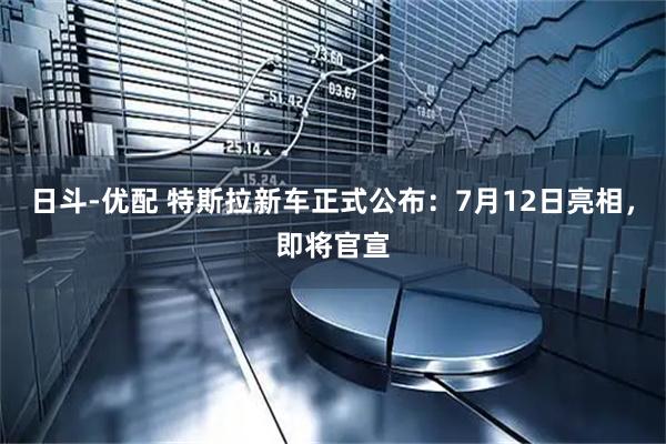 日斗-优配 特斯拉新车正式公布：7月12日亮相，即将官宣
