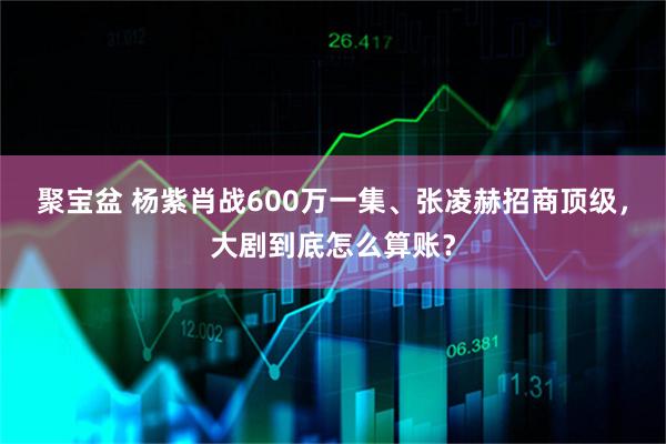 聚宝盆 杨紫肖战600万一集、张凌赫招商顶级，大剧到底怎么算账？